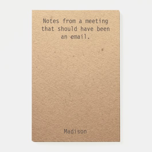 Post-it® Funny Notes personnalisées Bureau Réunion d'affair (Devant)