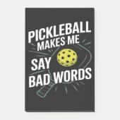 Post-it® Funny Pickleball Me Fait Dire Des Gros Mots (Devant)