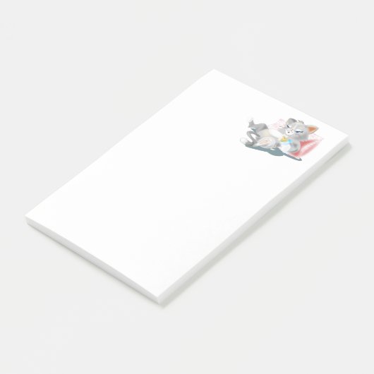 Post-it® Funny Post it Notes avec Baby Cat (Incliné)