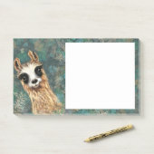 Post-it® Funny Post it Notes avec Curious Baby Llama (Sur un bureau)
