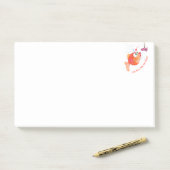 Post-it® Funny Post it Notes avec Happy Fish and Worm (Sur un bureau)