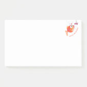 Post-it® Funny Post it Notes avec Happy Fish and Worm (Devant)