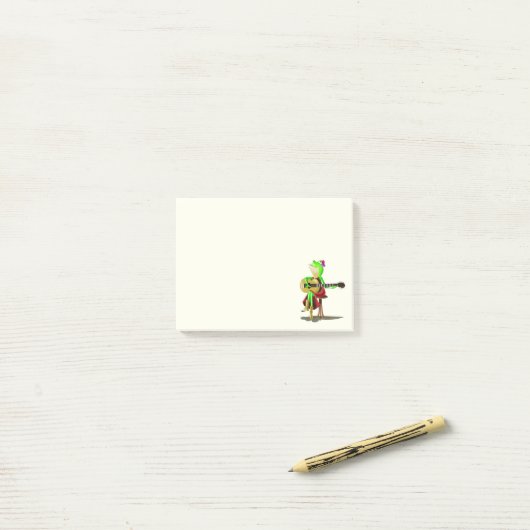 Post-it® Funny Post it Notes avec la grenouille Jouer de la (Sur un bureau)
