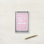 Post-it® Funny Princess Parking Signe seulement (Sur un bureau)