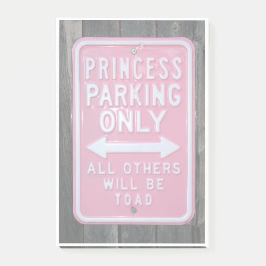 Post-it® Funny Princess Parking Signe seulement (Devant)