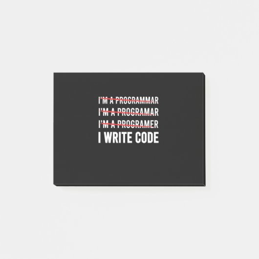 Post-it® Funny Programmer I Wite Code (Devant)