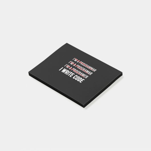 Post-it® Funny Programmer I Wite Code (Incliné)