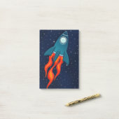 Post-it® Fusée spatiale mignonne et conception d'espace ext (Sur un bureau)
