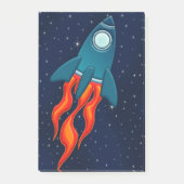 Post-it® Fusée spatiale mignonne et conception d'espace ext (Devant)