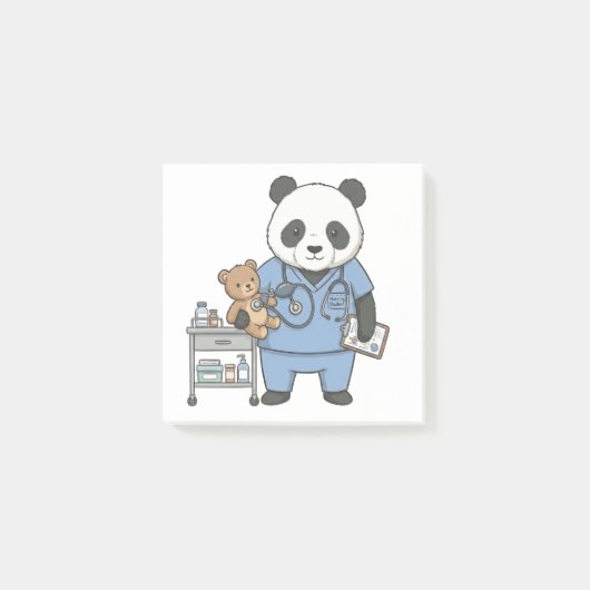 Post-it® Future RN Panda: Adorable Medical Student  (Devant)