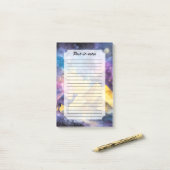 Post-it® Galaxie de désert à l'aquarelle Chameau Pyramide V (Sur un bureau)