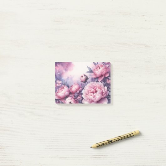 Post-it® Galaxy Peony Post Notes (Sur un bureau)