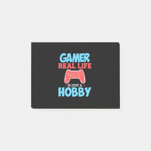 Post-it® Gamer Real Life Est Juste Un Hobby (Devant)