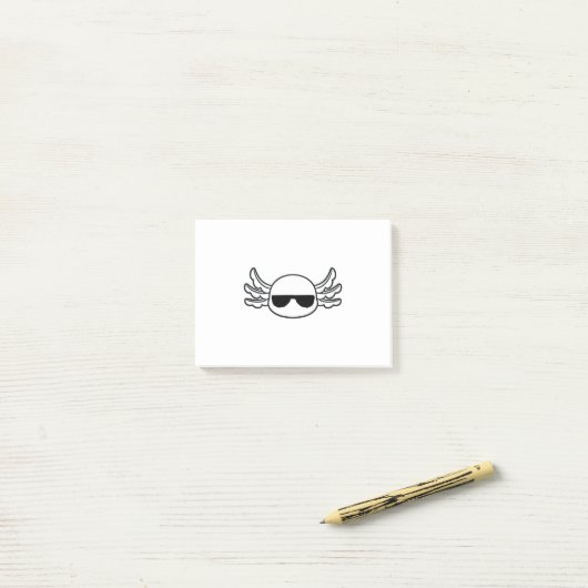 Post-it® Gangster Axolotl Shades Funny Fish Funny (Sur un bureau)