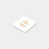 Post-it® garçon d'honneur orange nom lettre date pastel mas (Incliné)
