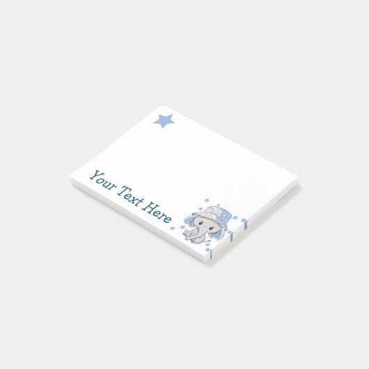 Post-it® Garçon éléphant bébé mignon (Incliné)