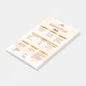 Post-it® Garde d'enfants | Note d'information pour baby-sit (Incliné)