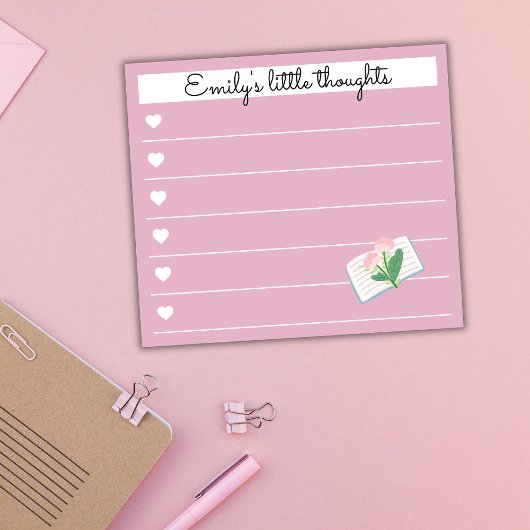 Post-it® Garden Day Dreams – Heart & Floral Personalized 