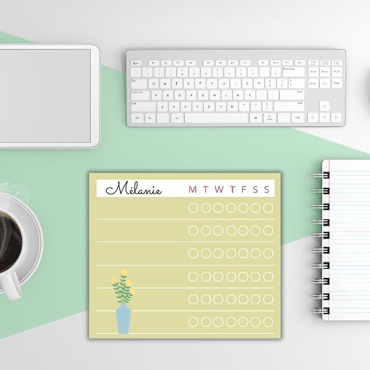 Post-it® Garden Day Dreams – Weekly Checklist Floral Sticky