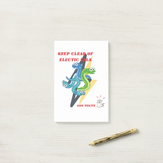 Post-it® Garder À L'Écart Les Anneaux Électriques (Sur un bureau)