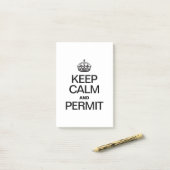 POST-IT® GARDER LE CALME ET LE PERMIS (Sur un bureau)