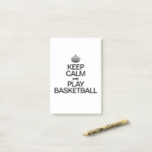 Post-it® Gardez le calme et jouez au basket-ball (Sur un bureau)