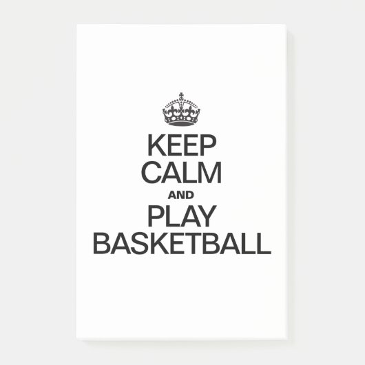 Post-it® Gardez le calme et jouez au basket-ball (Devant)