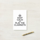 POST-IT® GARDEZ LE CALME ET JOUEZ AUX CLARINETS (Sur un bureau)
