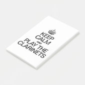 POST-IT® GARDEZ LE CALME ET JOUEZ AUX CLARINETS (Incliné)