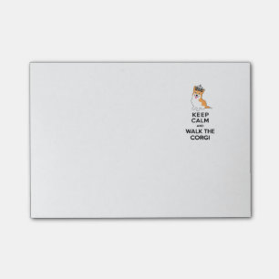 Post-it® Gardez le calme et marchez le chien mignon de