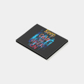 Post-it® Gardez votre calme et continuez à geeker en code b (Incliné)