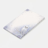Post-it® Gardienne de la Nuit d'Hiver – Douce Chouette Blan (Incliné)