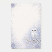 Post-it® Gardienne de la Nuit d'Hiver – Douce Chouette Blan (Devant)
