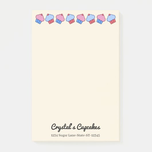 Post-it® Gâteaux Cupcakes Personnalisés (Devant)