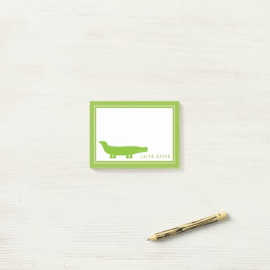 Post-it® Gator | Voir Ya Plus Tard (Sur un bureau)