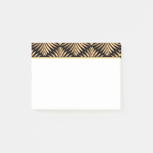 Post-it® Gatsby Art déco Art déco noir or Floral Damask (Devant)