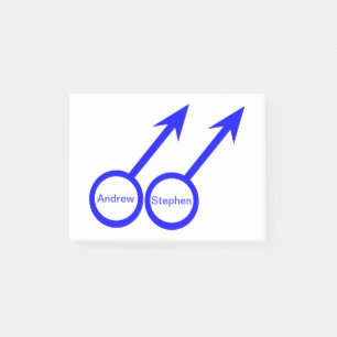 Post-it® Gay Lovers Personnalisable Publier des notes Pad