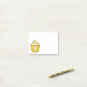 Post-it® Gelé citron jaune Cupcake Gâteau Gelé (Sur un bureau)