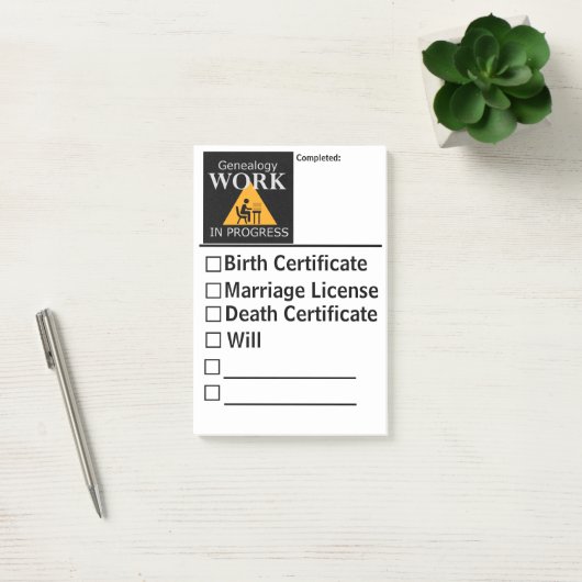 Post-it® Généalogistes Enregistrement Tenir des notes (Bureau)