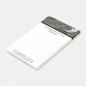 Post-it® Géode Agate or noir moderne élégant (Incliné)