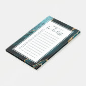 Post-it® Géode Agate Personnalisé Turquoise Blue Gold To Do (Incliné)
