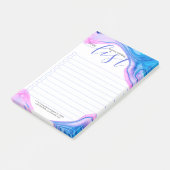 Post-it® Géode couleurs fluides d'encre et typographie de l (Incliné)