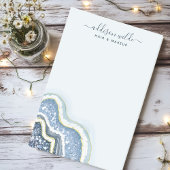 Post-it® Géode d'agate à paillettes bleues Luxe Entreprise
