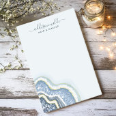 Post-it® Géode d'agate à paillettes bleues Luxe Entreprise