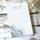Post-it® Géode d'agate à paillettes bleues Luxe Entreprise