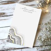 Post-it® Géode d'agate pailletée noir et blanc Luxe Entrepr