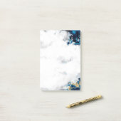 Post-it® Géode d'aquarelle Blue Sapphire (Sur un bureau)