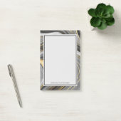 Post-it® Géode d'or et de gris moderne Géode minéral Abstra (Bureau)