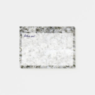 Post-it® Géologie White Granite Rock Texture avec texte