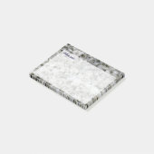 Post-it® Géologie White Granite Rock Texture avec texte (Incliné)